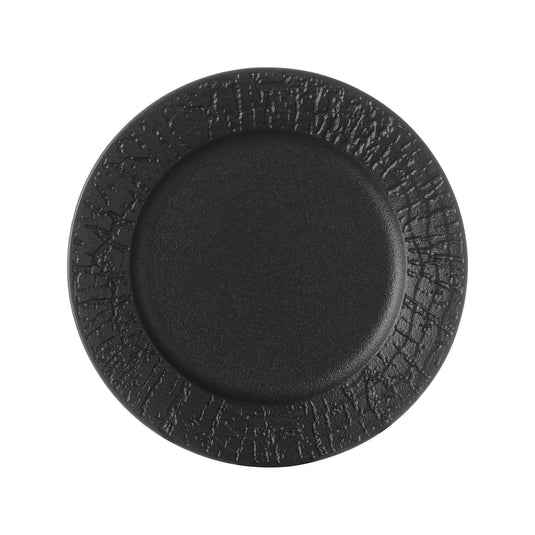 Fine Dine rimmed crust plate, 210mm, shallow dish with a raised edge, ideal for serving appetizers or main courses.