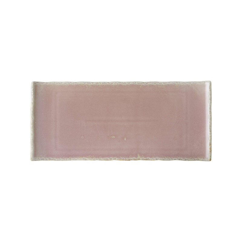 Load image into Gallery viewer, Rectangular Rosa plate by Fine Dine, measuring 340x150 mm, with a smooth white ceramic surface and elegant design.
