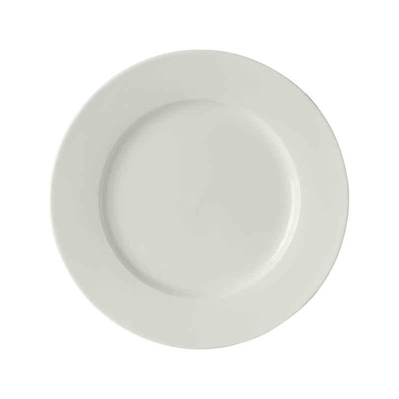 Load image into Gallery viewer, Fine Dine pure flat plate, 150mm shallow dish with smooth white ceramic surface for serving food.
