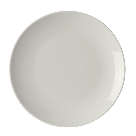 Fine Dine pure flat plate without rim, 230mm, shallow design ideal for serving or presentation in a modern dining setting.