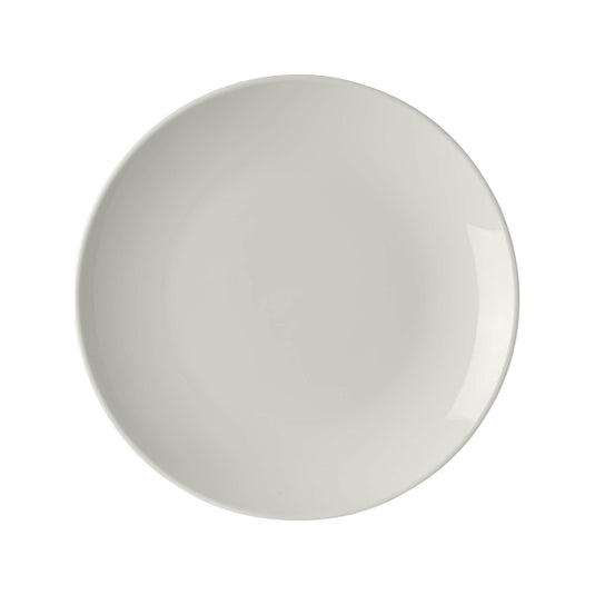 Fine Dine pure flat plate without rim, 310mm, shallow ceramic dish for serving or presentation, showcasing a sleek, minimalist design.