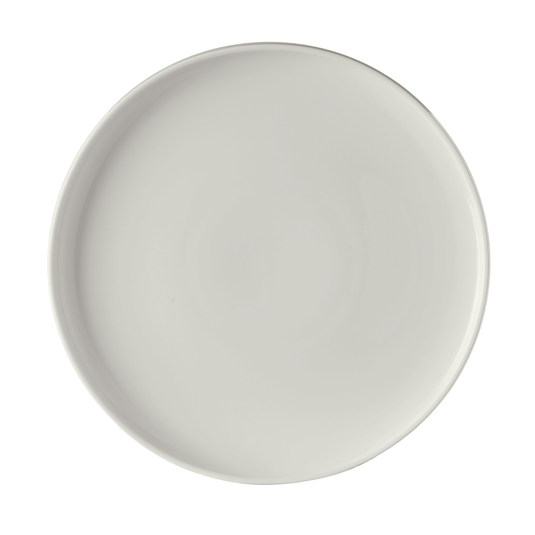 Fine Dine deep plate with high rim, 210mm diameter, ceramic dinnerware for serving salads, pasta, or main courses.