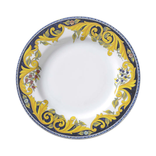 Fine Dine Tuscany flat plate, 260mm shallow ceramic plate with a classic design, perfect for serving appetizers or main courses.