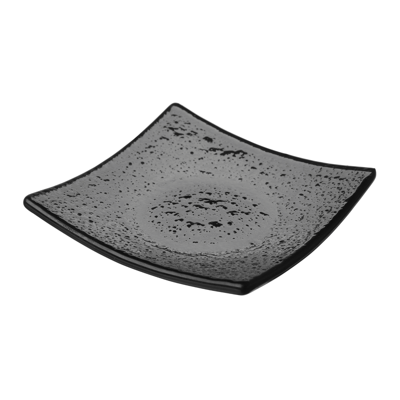 Load image into Gallery viewer, Vetro fingerfood square black glass dish, 80x80mm-finger food dish
