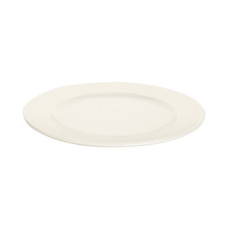 Load image into Gallery viewer, Fine Dine Crema flat 300mm shallow plate with smooth design, perfect for serving appetizers or main dishes.
