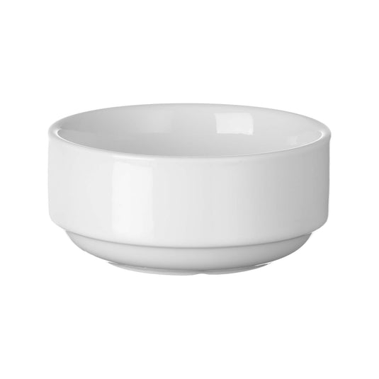 Pure Bianco stackable bowl by Fine Dine, 250ml, featuring a sleek white design perfect for serving or storage.