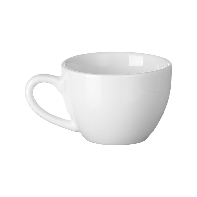 Load image into Gallery viewer, Elegant Fine Dine Pure Bianco cappuccino cup, 240ml, with a sleek design and smooth white ceramic finish.
