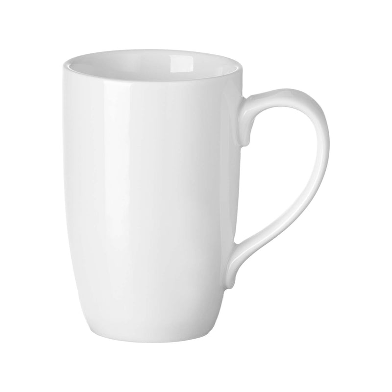 Load image into Gallery viewer, Elegant Pure Bianco 300ml mug by Fine Dine, white ceramic with a smooth finish, shown from a side angle on a neutral background.

