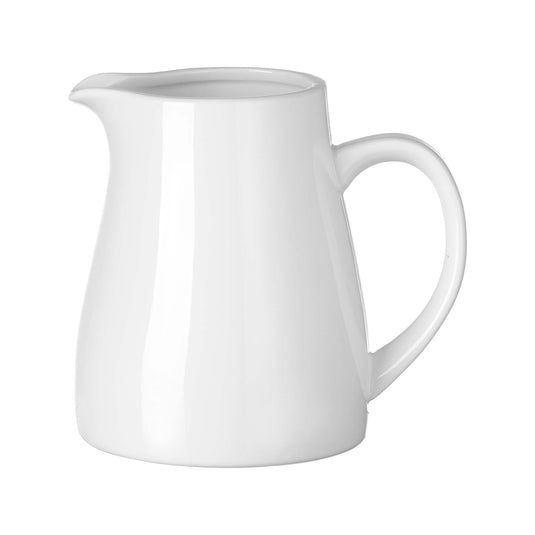 Fine Dine Pure Bianco 1.2L pitcher jug with a sleek white design, ideal for serving beverages in style.