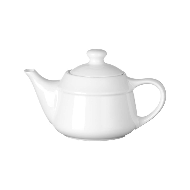 Load image into Gallery viewer, Fine Dine Pure Bianco 500ml teapot with a sleek white ceramic design, perfect for brewing and serving tea.

