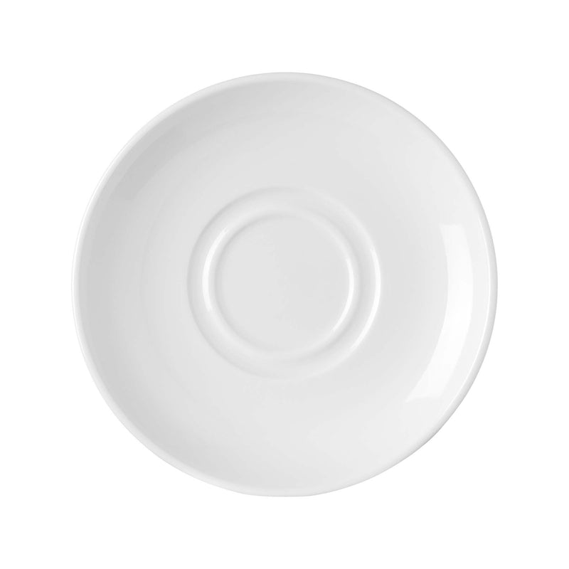 Load image into Gallery viewer, Fine Dine Pure Bianco sauce boat saucer, 160mm, for gravy boat, white ceramic with smooth finish, designed to hold sauce or gravy.
