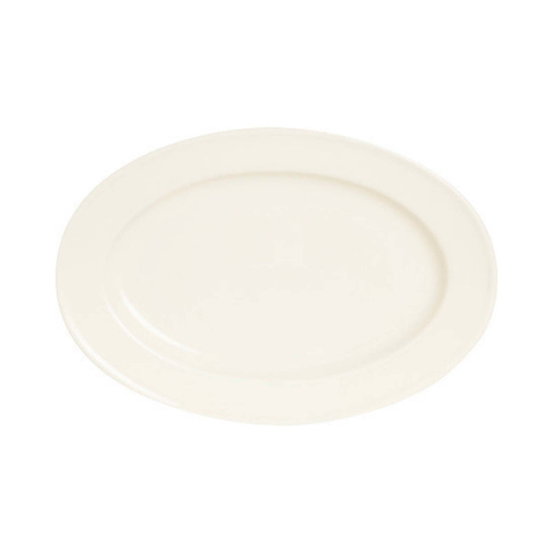 Load image into Gallery viewer, Fine Dine oval platter, 210x140mm ceramic dish for serving appetizers or main course, with a smooth, glazed surface.
