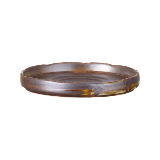 Aurum 140mm saucer by Fine Dine, ceramic dish with a smooth finish, designed to hold teacups or small bowls.