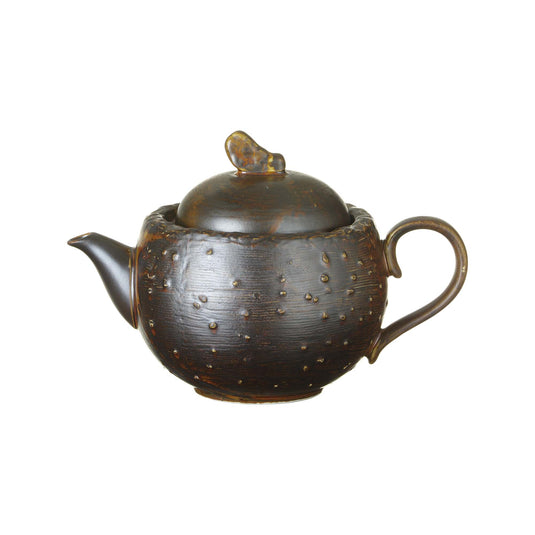 Aurum 500ml tea pot by Fine Dine featuring a sleek design, ceramic material, and a curved spout for pouring tea.