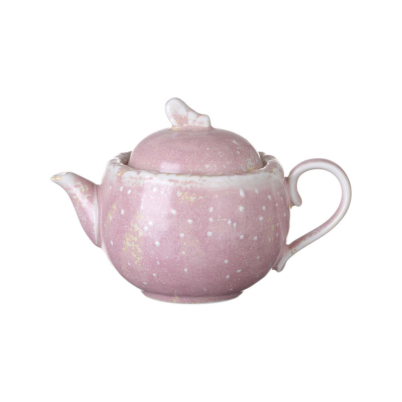 Load image into Gallery viewer, Fine Dine Rosa teapot, 500ml, ceramic teapot with a pink rose design and lid, ideal for brewing and serving tea.
