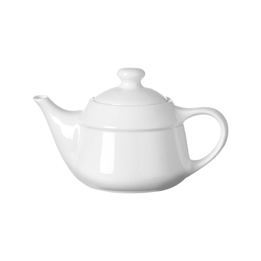 Fine Dine Pure Crema teapot, 500ml, ceramic with a smooth white finish, ideal for brewing and serving tea.