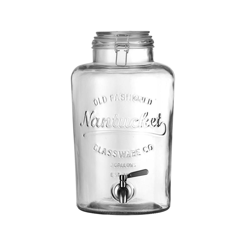 Load image into Gallery viewer, Fine Dine vision beverage dispenser with stainless steel tap, 8050ml capacity, clear container for serving drinks.
