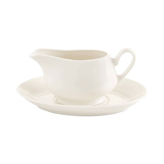 Fine Dine 400ml Crema dressing bowl sauce boat with handle, ideal for serving dressings and sauces.