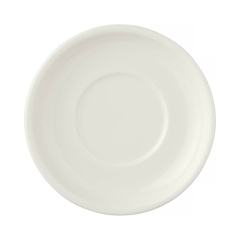 Load image into Gallery viewer, Fine Dine 200mm sauce boat saucer, Crema color, ceramic dish for serving sauces, with a smooth, round design.
