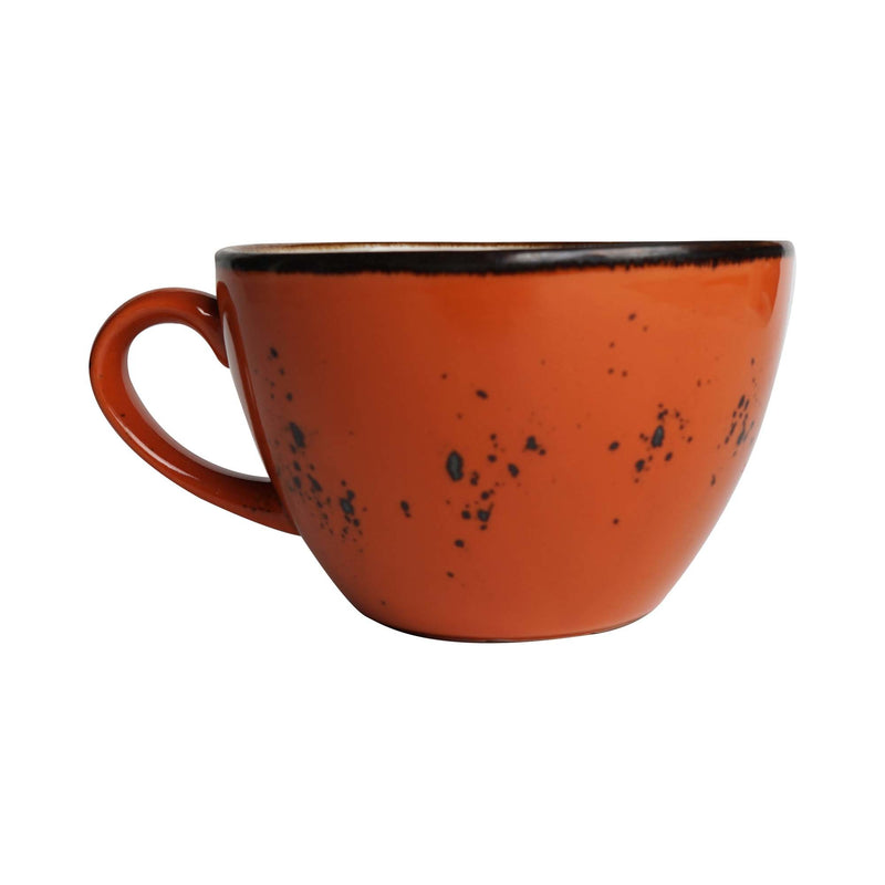 Load image into Gallery viewer, Fine Dine Dahlia cappuccino cup, 285ml, made of ceramic, featuring a decorative floral design and a comfortable handle.
