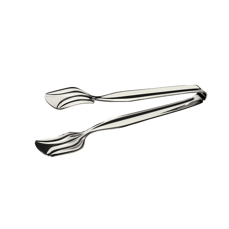 Load image into Gallery viewer, Fine Dine sugar tongs, 120mm, stainless steel with elegant design, perfect for serving sugar cubes in a stylish tea set.
