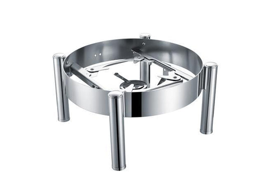 Frame for De Luxe Eco 6L round chafing dish, designed for warmer, by Fine Dine, showcasing the sturdy metal structure.