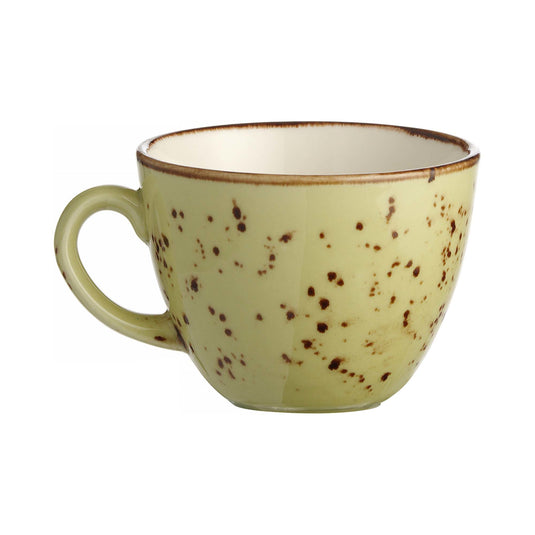 Fine Dine olive and tea coffee cup, 210ml, ceramic mug with green olive design and comfortable handle, ideal for hot beverages