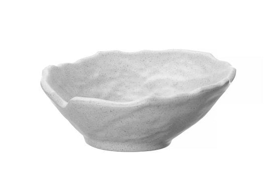 Fine Dine Terra Slanted gray granite bowl, 282x275x115 mm, with a slanted design and smooth textured surface.