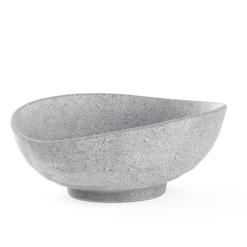 Load image into Gallery viewer, Grey granite Terra Galaxy Bowl by Fine Dine, measuring 260x220x95 mm, showcasing a smooth, polished surface and modern design.
