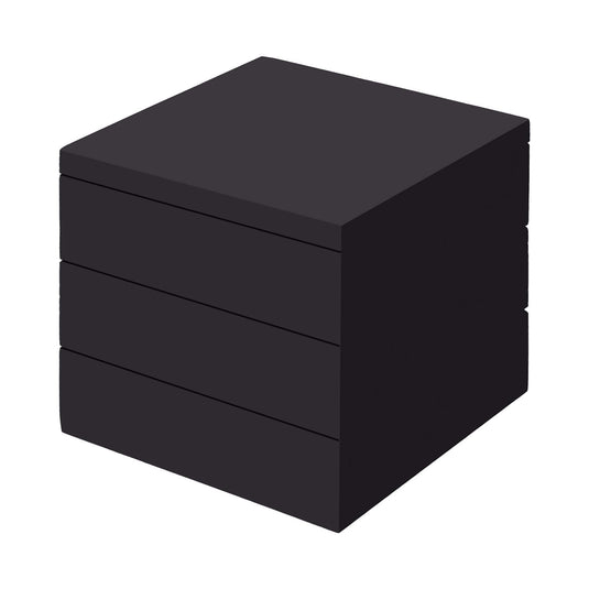 Madeira black buffet base from Fine Dine, measuring 175x175 mm, with a sleek rectangular design suitable for dining setups.