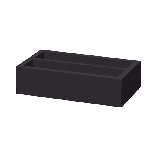 Madeira Black two-section cutlery box by Fine Dine with dimensions 275x165x60 mm, designed for organized kitchen storage.