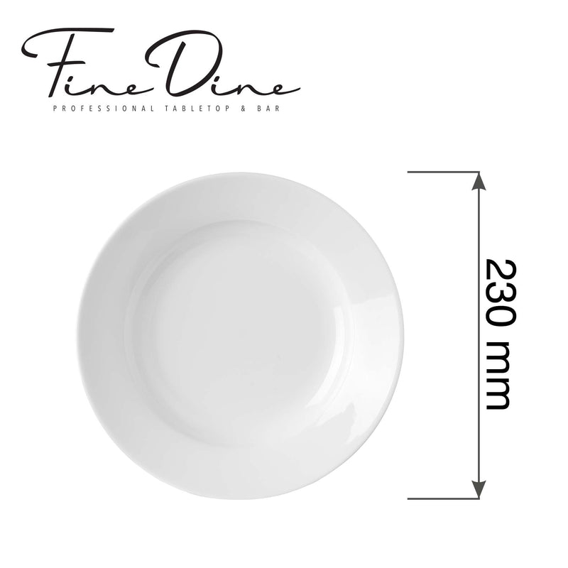 Load image into Gallery viewer, Pure Bianco deep plate, 230mm - Custom Wood DesignsFine Dine Pure Bianco deep plate, 230mm, showcasing a white ceramic dinner plate with a smooth, deep design and clean finish.Deep plate762561
