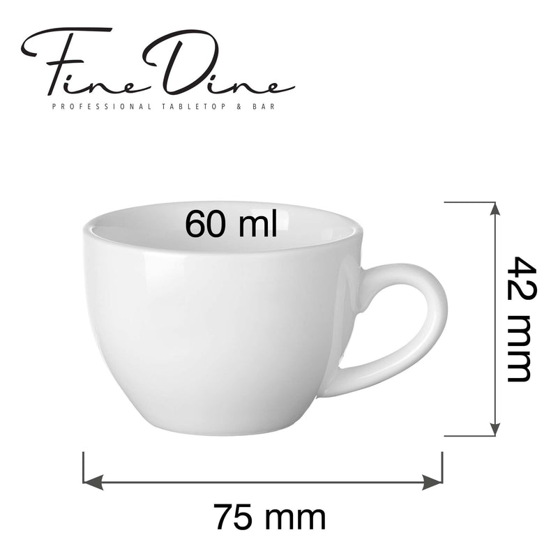 Load image into Gallery viewer, Pure Bianco elegant espresso cup, 60ml - Custom Wood DesignsElegant 60ml Pure Bianco espresso cup by Fine Dine, featuring a sleek design and smooth finish.Elegant espresso cup762875
