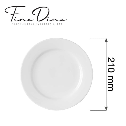 Pure Bianco flat plate, 210mm - Custom Wood DesignsFine Dine Pure Bianco flat plate, 210mm, showcasing a sleek white ceramic design with smooth edges and a glossy finish.Flat plate762455