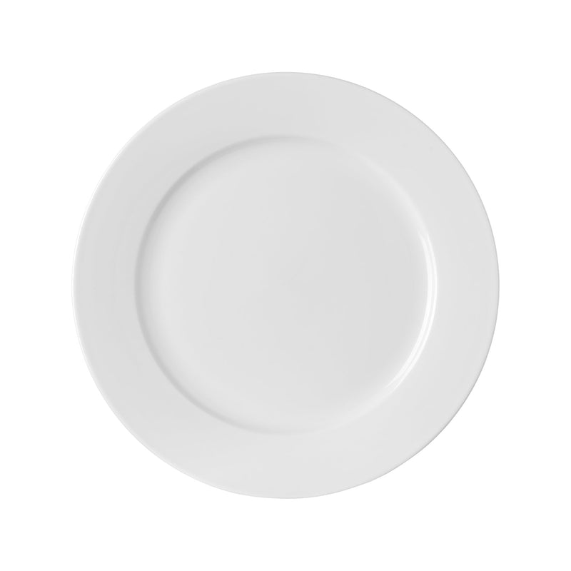 Load image into Gallery viewer, Pure Bianco flat plate, 230mm - Custom Wood DesignsFine Dine Pure Bianco flat plate, 230mm, showcasing a sleek ceramic dinner plate with clean design and smooth white finish.Flat plate762462
