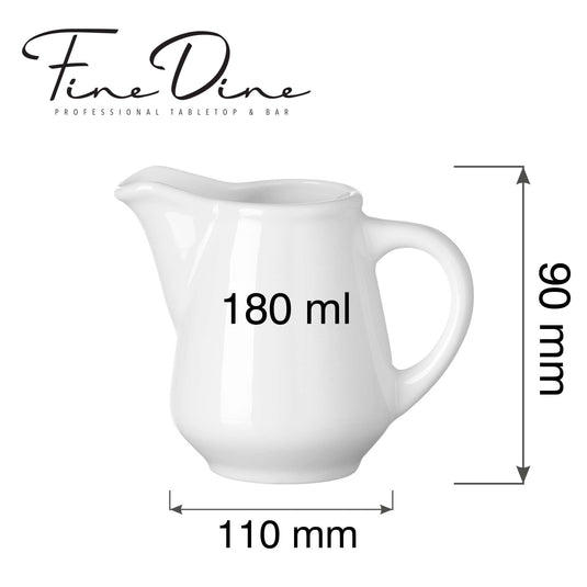 Pure Bianco milk jug, 180ml - Custom Wood DesignsFine Dine Pure Bianco milk jug, 180ml creamer with a sleek design, ideal for serving milk or cream.Creaper768204