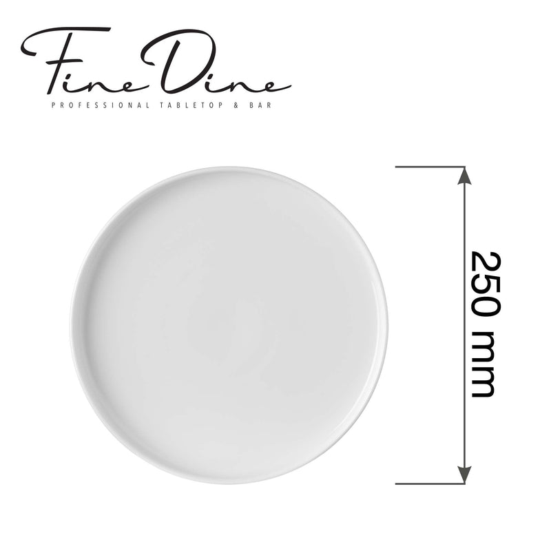 Load image into Gallery viewer, Pure Bianco plate with high rim, 250mm - Custom Wood DesignsFine Dine Pure Bianco 250mm plate with high rim, elegant white ceramic dish for serving and presentation.Plate with high rim762981
