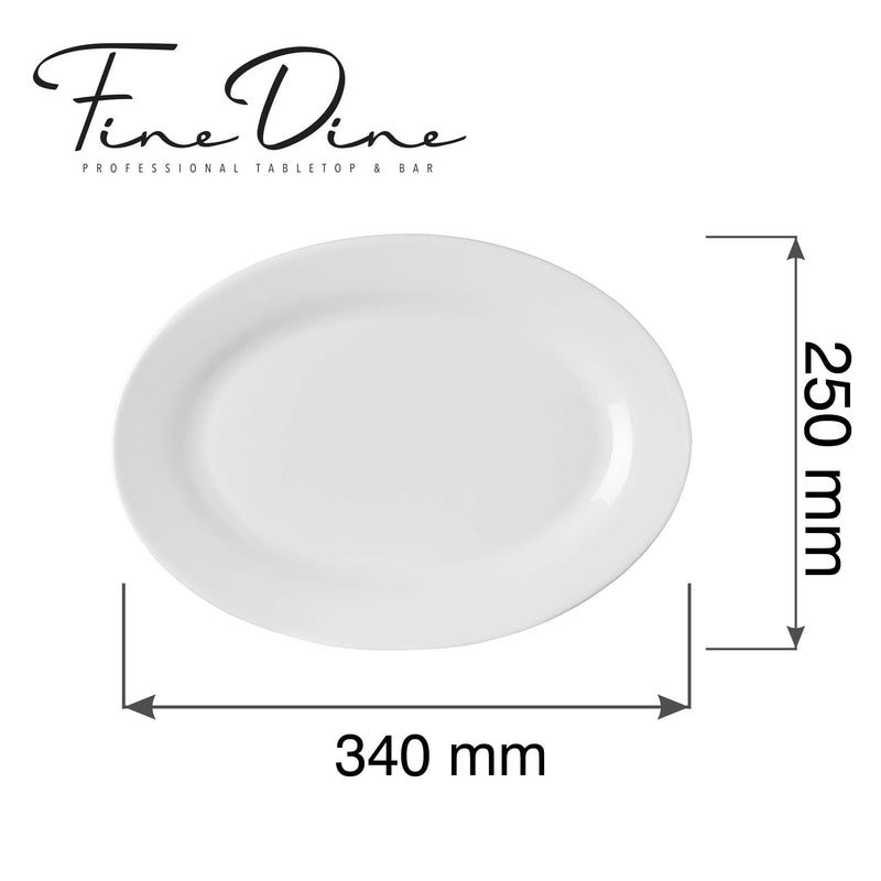 Load image into Gallery viewer, Pure Bianco platter, 340x250mm - Custom Wood DesignsPure Bianco ceramic serving dish by Fine Dine, 340x250mm, showcasing a sleek white platter ideal for serving appetizers or main courses.Serving dish762639
