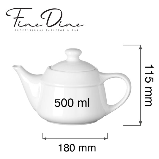 Pure Bianco teapot, 500ml - Custom Wood DesignsFine Dine Pure Bianco 500ml teapot with a sleek, white ceramic design for brewing tea.Tea pot768198
