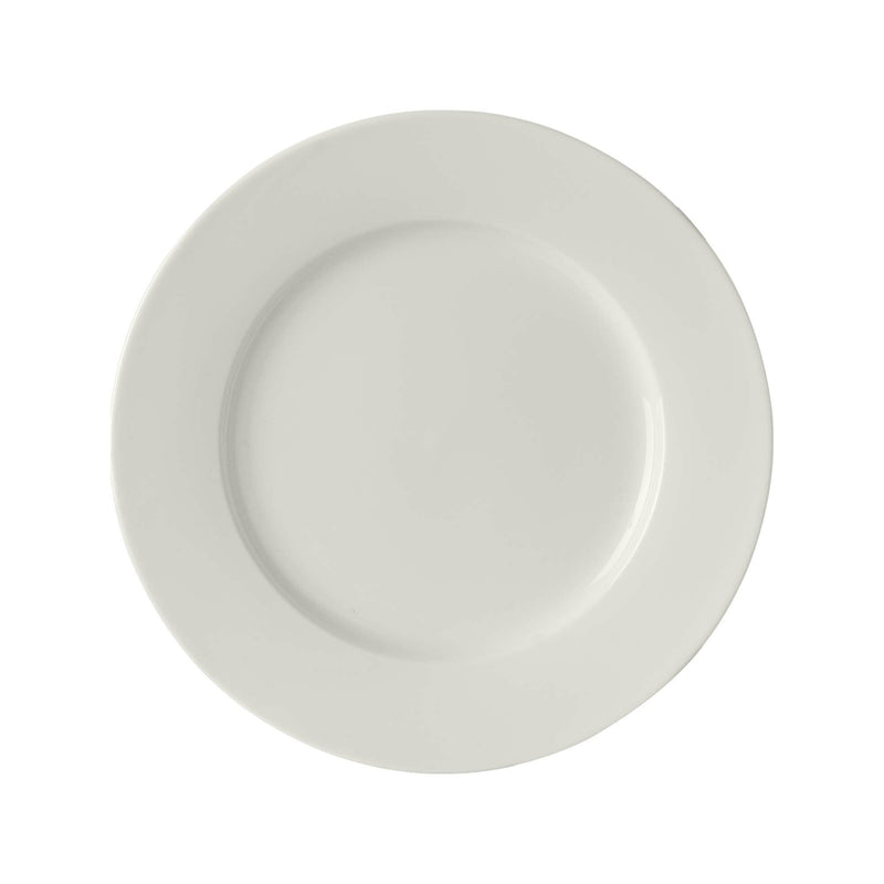 Load image into Gallery viewer, Pure flat plate, 150mm - Custom Wood DesignsFine Dine pure flat plate, 150mm shallow dish with smooth white ceramic surface for serving food.Shallow plate763001
