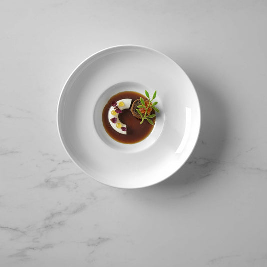 Pure flat plate, 300mm - Custom Wood DesignsFine Dine pure flat plate, 300mm shallow dish with smooth surface, ideal for serving appetizers or desserts.Shallow plate763049