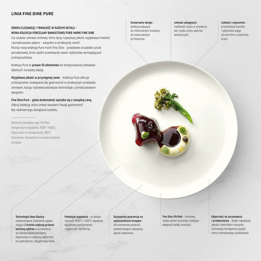 Pure plate with high rim, 250mm - Custom Wood DesignsFine Dine deep plate with high rim, 250mm, showcasing a white ceramic design suitable for serving dishes.Deep plate763575