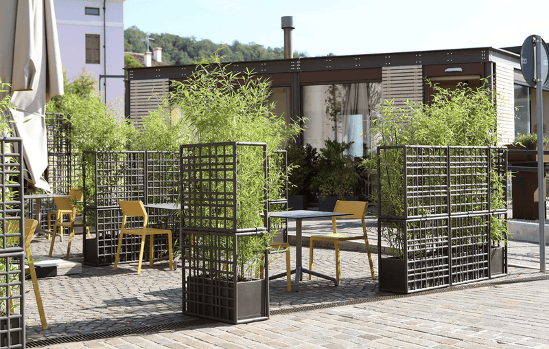 Load image into Gallery viewer, ReGen Sipario 3 Modular Outdoor Partition by Nardi - Custom Wood DesignsReGen Sipario 3 modular outdoor partition by Nardi, basalt-colored space divider for outdoor privacy and design.Nardi Dividers Space Outdoors24575203281783Terra
