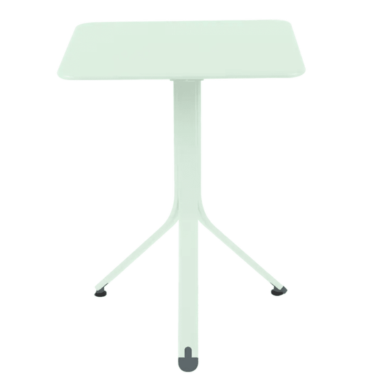 Rest'O Folding Table 57x57cm - Custom Wood DesignsIce Mint Fermob Rest'O folding outdoor table, 57x57cm, metal design, lightweight and compact for outdoor use.Fermob Outdoor Table Metal24575201206263Ice Mint