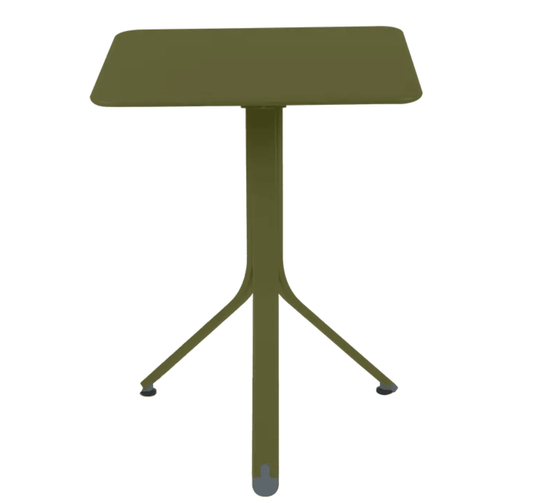 Rest'O Folding Table 57x57cm - Custom Wood DesignsFermob Rest'O folding outdoor table in metal, 57x57cm, with a green pesto finish, suitable for garden or patio useFermob Outdoor Table Metal24575200576887Pesto