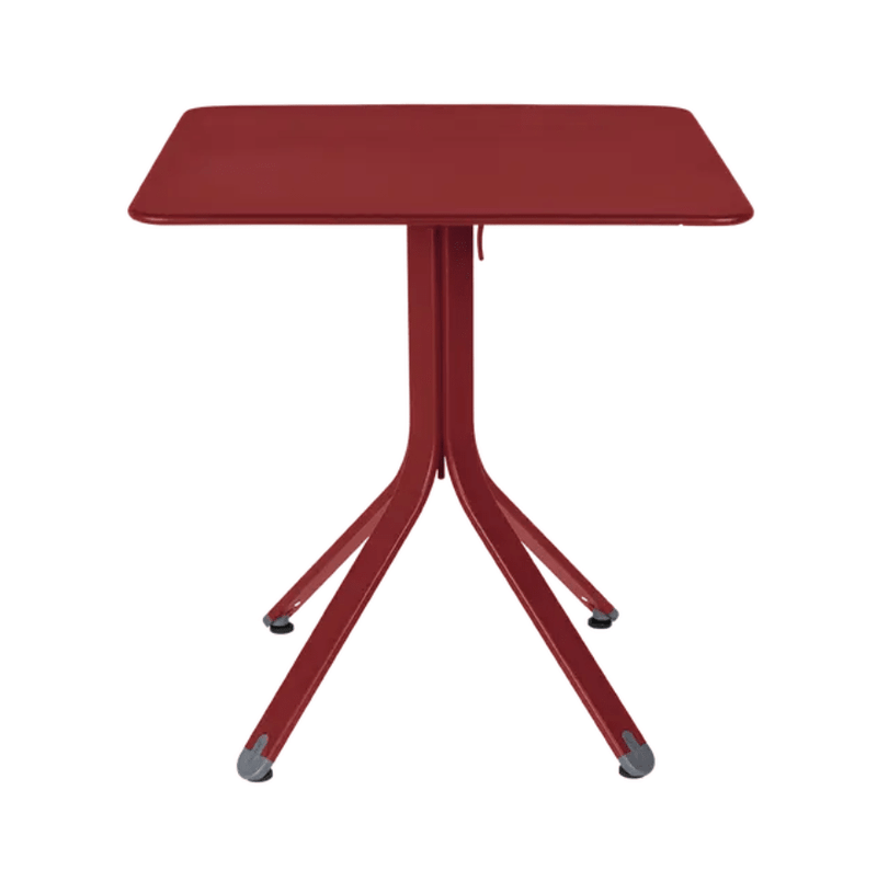 Load image into Gallery viewer, Rest'O Folding Table 71x71cm - Custom Wood DesignsFermob Rest'O folding outdoor metal table in Chilli Acapulco Blue, 71x71cm, shown folded with a smooth surface and sturdy legs.Fermob Outdoor Table Metal24575204268887Chilli
