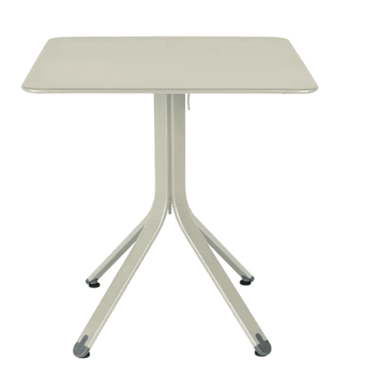 Rest'O Folding Table 71x71cm - Custom Wood DesignsFermob Rest'O folding outdoor table in Clay Grey, 71x71cm, with metal surface and compact design for outdoor useFermob Outdoor Table Metal24575204136119Clay Grey