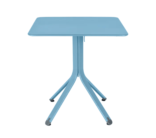 Rest'O Folding Table 71x71cm - Custom Wood DesignsFermob Rest'O folding outdoor table in Maya Blue with 71x71cm metal top, ideal for compact patio or balcony setup.Fermob Outdoor Table Metal24575203241207Maya