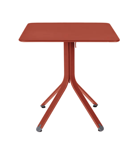 Rest'O Folding Table 71x71cm - Custom Wood DesignsRed Ochre Fermob Rest'O folding outdoor table, 71x71cm, made of metal, suitable for patio or garden use.Fermob Outdoor Table Metal24575202942903Red Ochre