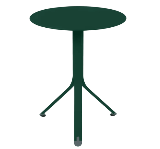 Rest'O Round Folding Table Ø60cm - Custom Wood DesignsCedar green Fermob Rest'O Round outdoor folding bistro table, metal with 60cm diameter, suitable for outdoor use.Fermob Outdoor Table Metal24575209658551Cedar Green